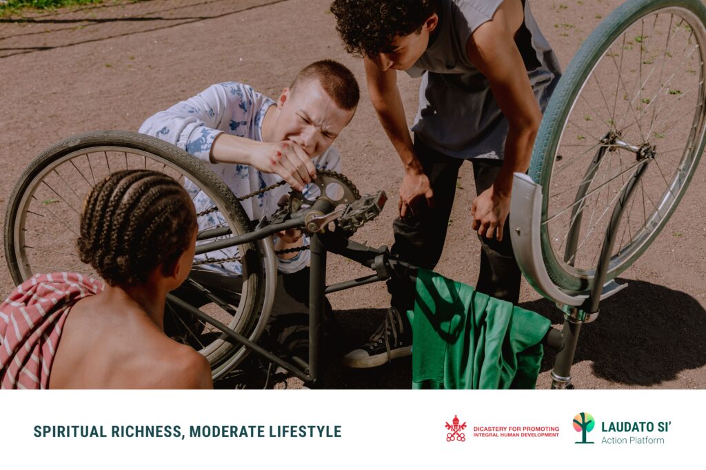 spiritual richness, moderate lifestyle