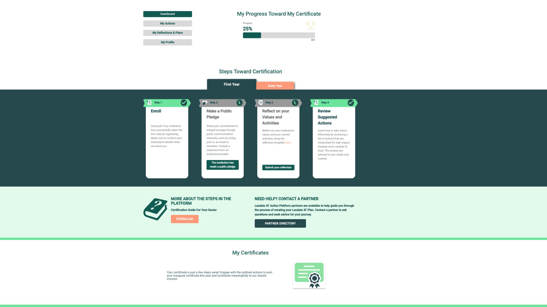 New Website Update and Certificate Program